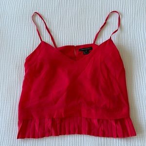 Hot Pink Pleated Tank Top